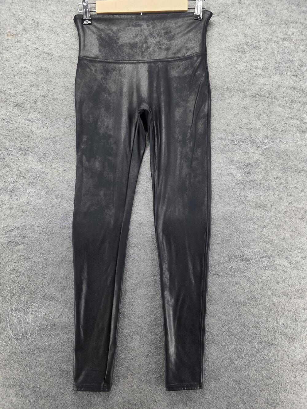SPANX Leggings Womens M Black Ankle High Rise Shaping Elastic Waist Stretch